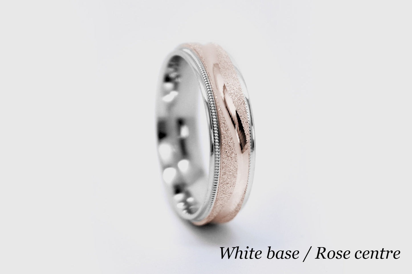 6mm Gold Wedding Band for Men and Women Sparkly Concave Wave | T-0005