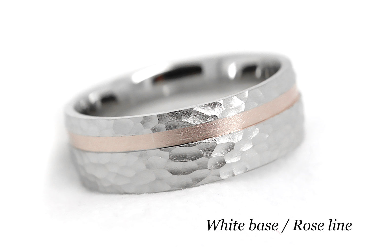 7mm Solid Gold Hammered Wedding Band for Men and Women Channel | AT-0007