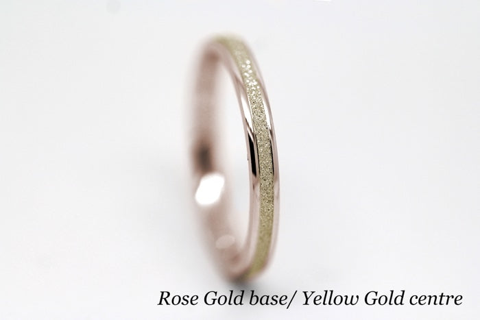 2mm Solid Two Tone Gold Wedding Ring for Women | 2mm stacking solid 10k 14k 18k gold wedding band for women. Perfect as wedding ring, anniversary ring, stack it with your other favourite gold or silver rings