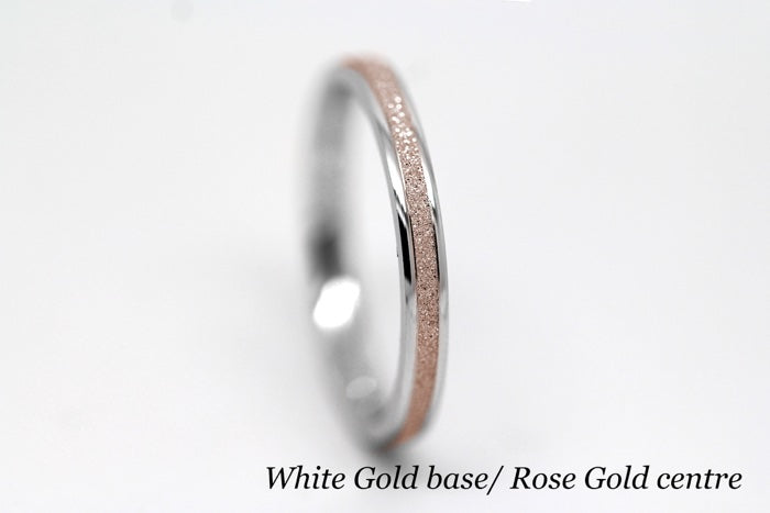 2mm Solid Two Tone Gold Wedding Ring for Women | 2mm stacking solid 10k 14k 18k gold wedding band for women. Perfect as wedding ring, anniversary ring, stack it with your other favourite gold or silver rings