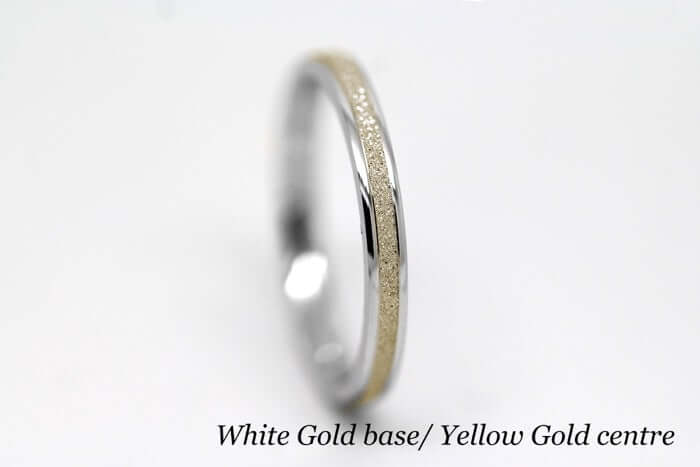 2mm Solid Two Tone Gold Wedding Ring for Women | 2mm stacking solid 10k 14k 18k gold wedding band for women. Perfect as wedding ring, anniversary ring, stack it with your other favourite gold or silver rings