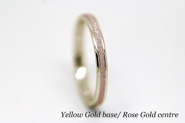 2mm Solid Two Tone Gold Wedding Ring for Women | 2mm stacking solid 10k 14k 18k gold wedding band for women. Perfect as wedding ring, anniversary ring, stack it with your other favourite gold or silver rings