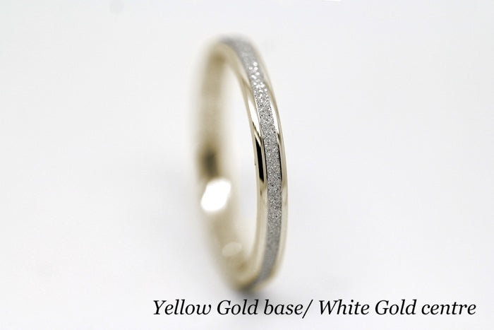 2mm Solid Two Tone Gold Wedding Ring for Women | 2mm stacking solid 10k 14k 18k gold wedding band for women. Perfect as wedding ring, anniversary ring, stack it with your other favourite gold or silver rings