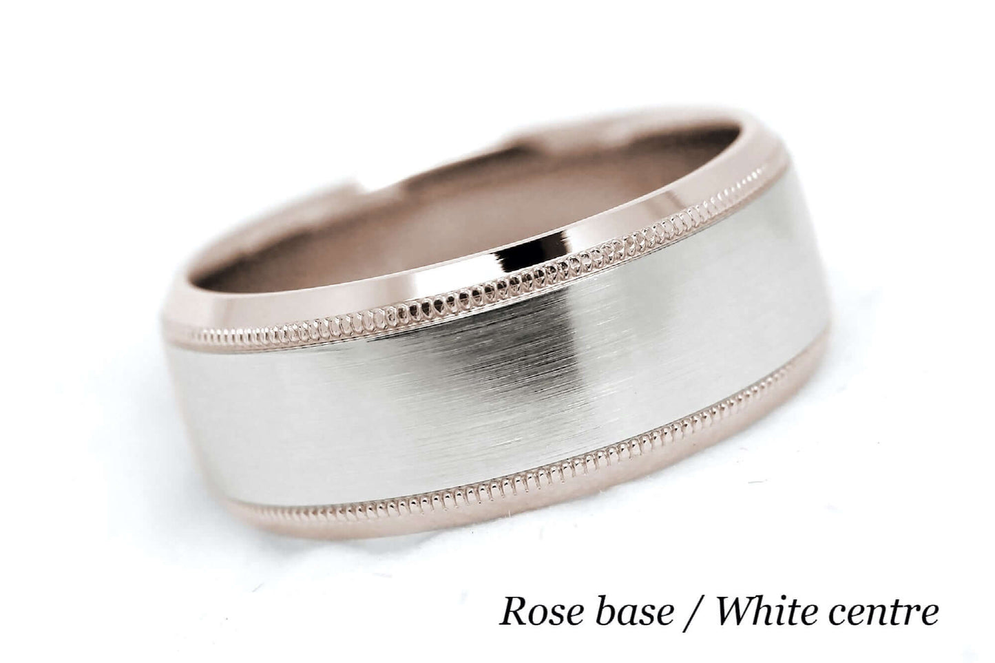 8mm Solid Gold Wedding Band for Men and Women Flat Beveled | T-0030