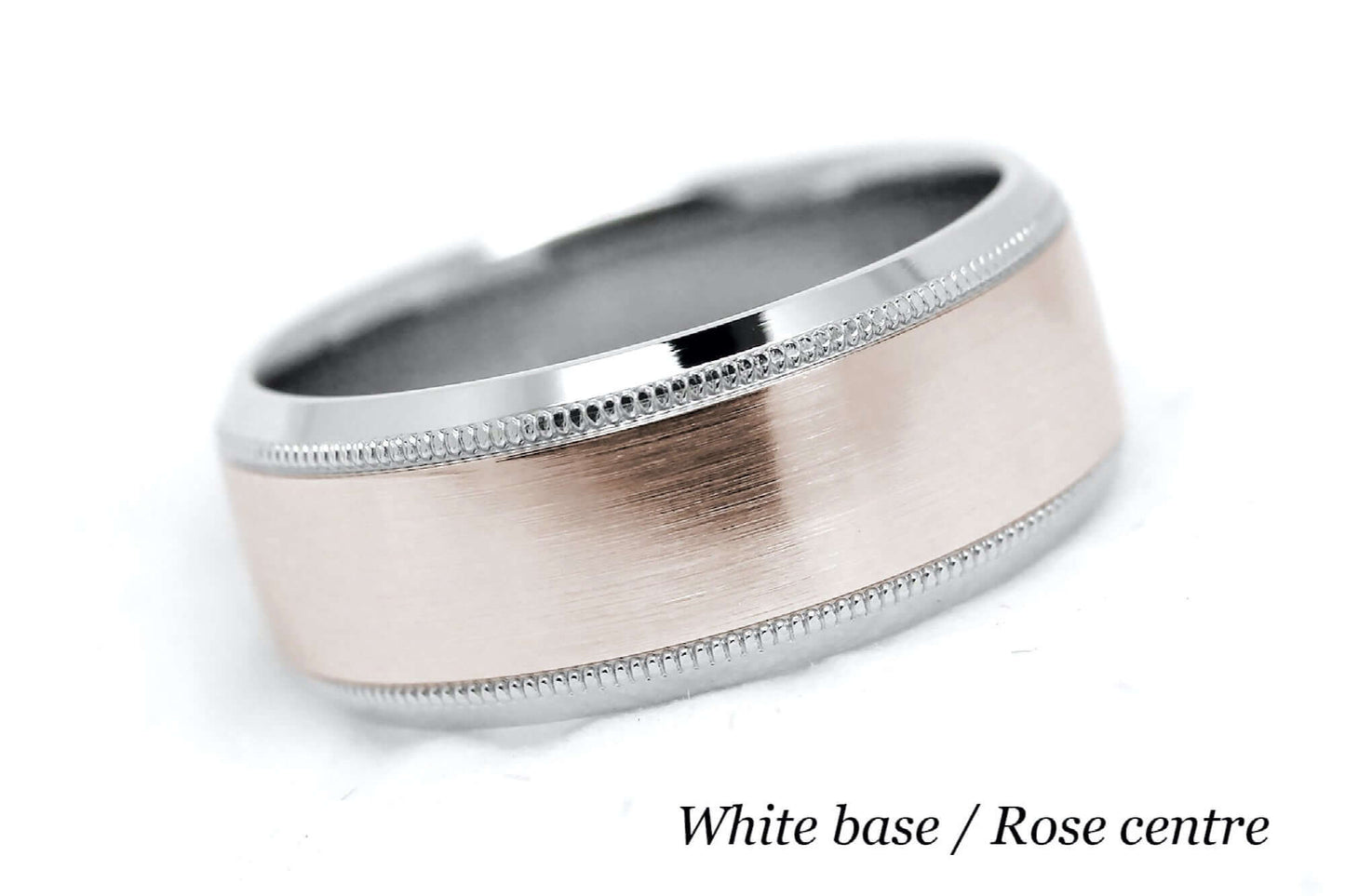 8mm Solid Gold Wedding Band for Men and Women Flat Beveled | T-0030