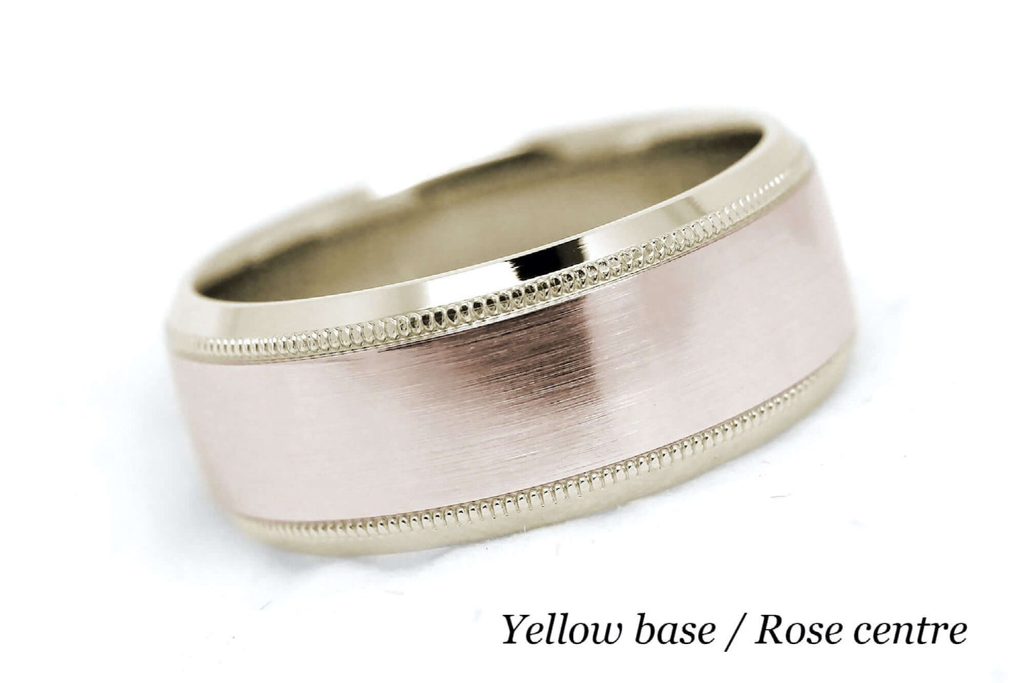 8mm Solid Gold Wedding Band for Men and Women Flat Beveled | T-0030