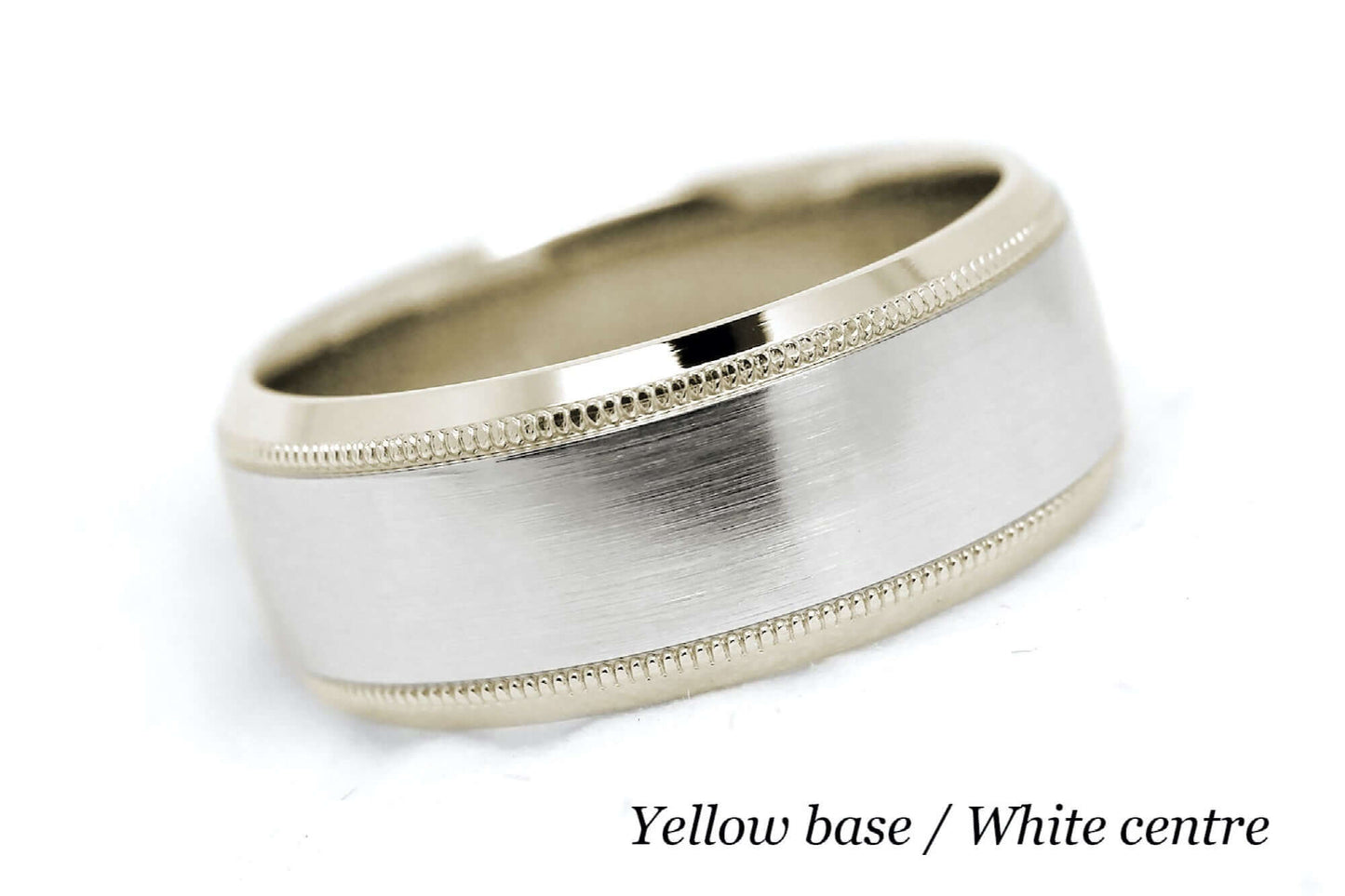 8mm Solid Gold Wedding Band for Men and Women Flat Beveled | T-0030