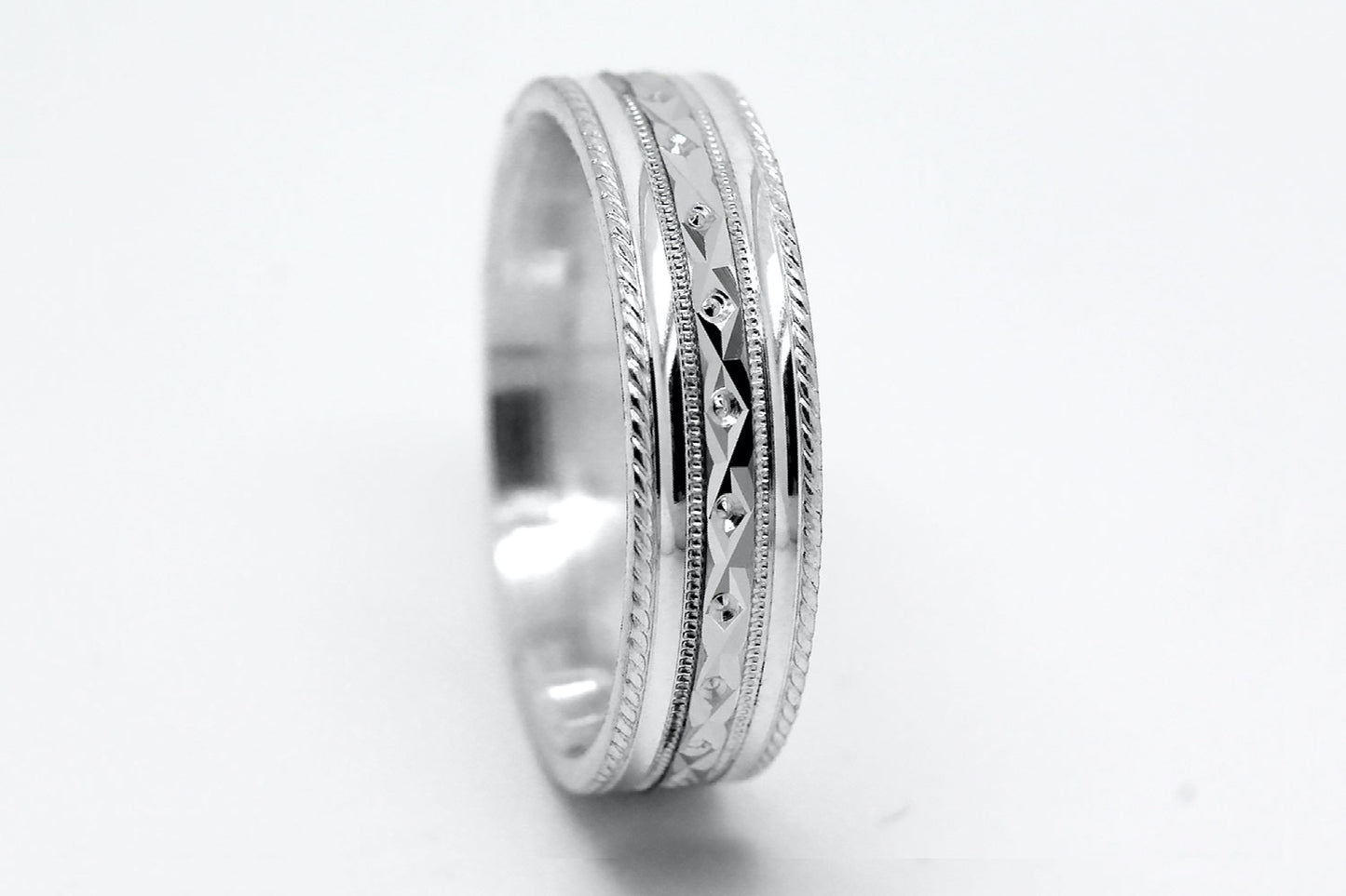 Custom Order for Corbin 8mm 925 Silver Wedding Band, Size 9 | T-0031