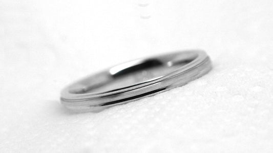 2mm classic brushed wedding band women in 925 sterling silver