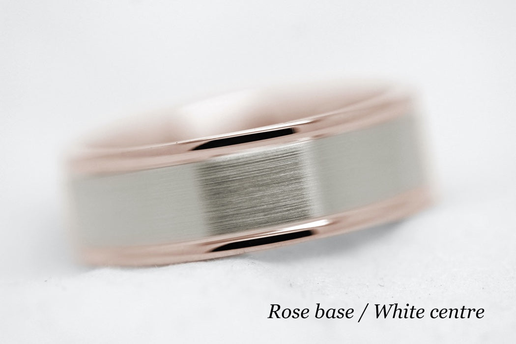 6mm Gold Classic Brushed Flat Wedding Band for Men | AT-6010