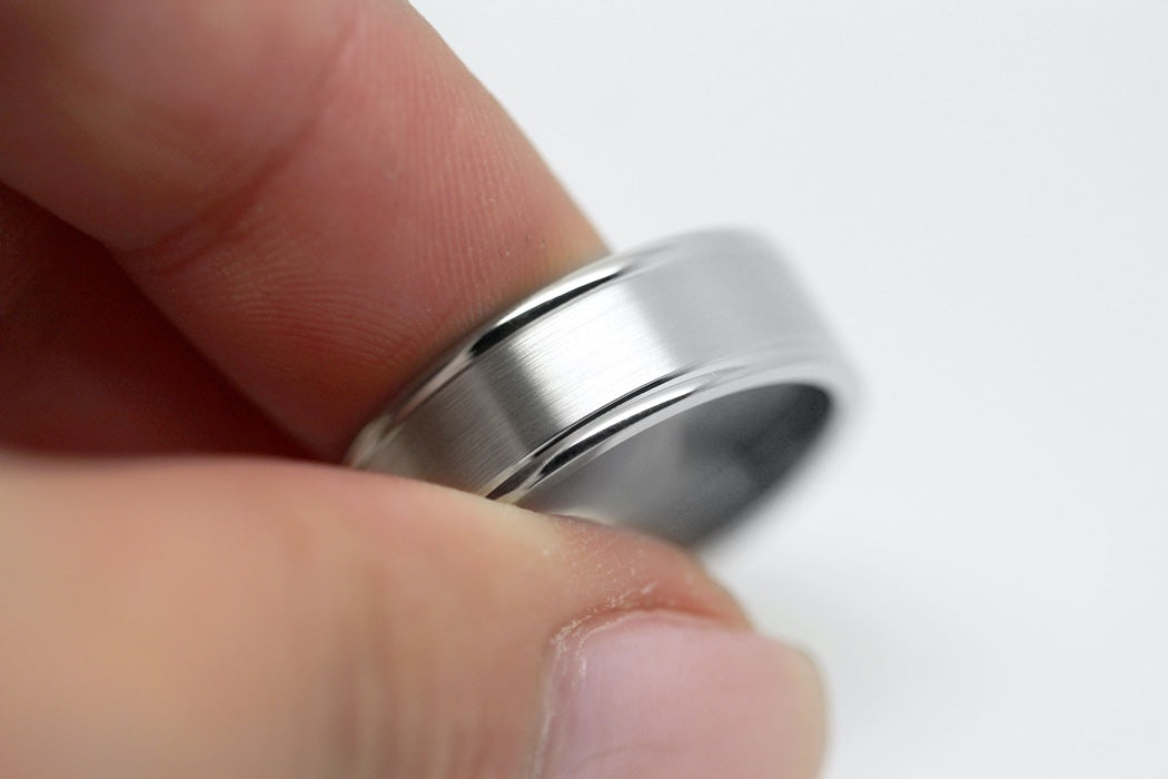 6mm 925 Silver Classic Brushed Flat Wedding Band for Men and Women | 6010