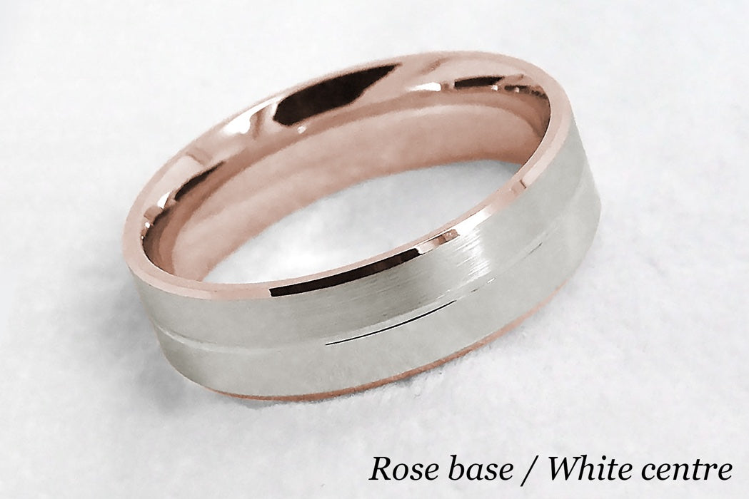 6mm Gold Brushed and Polished Wedding Band for Men and Women | 6555