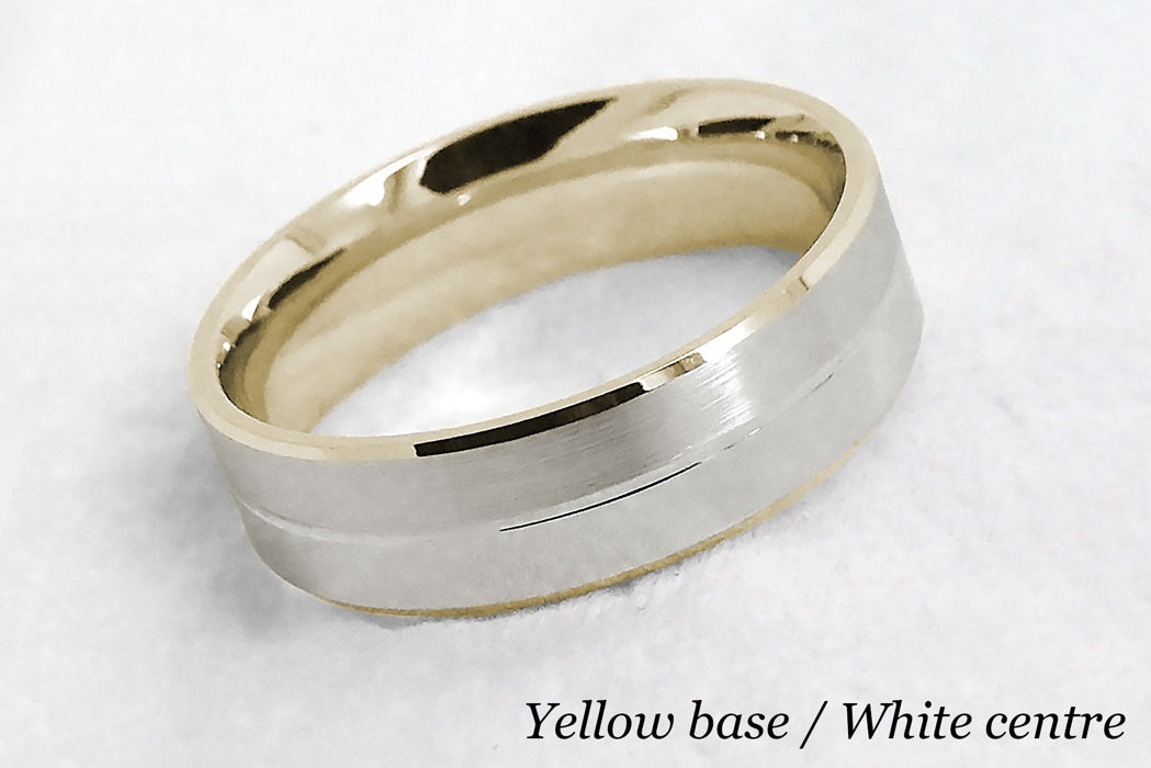 6mm Gold Brushed and Polished Wedding Band for Men and Women | 6555