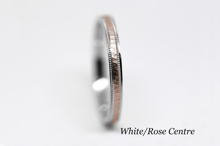 2mm 10K 14K 18K Solid Gold Hammered Women's Ring Stackable | This classic Hammered 2mm women's ring. Perfect as wedding band, anniversary ring or stack it with your other jewelry.