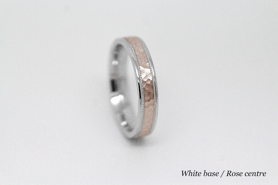 4mm Gold Hammered Wedding Band for Men and Women | AT-8008