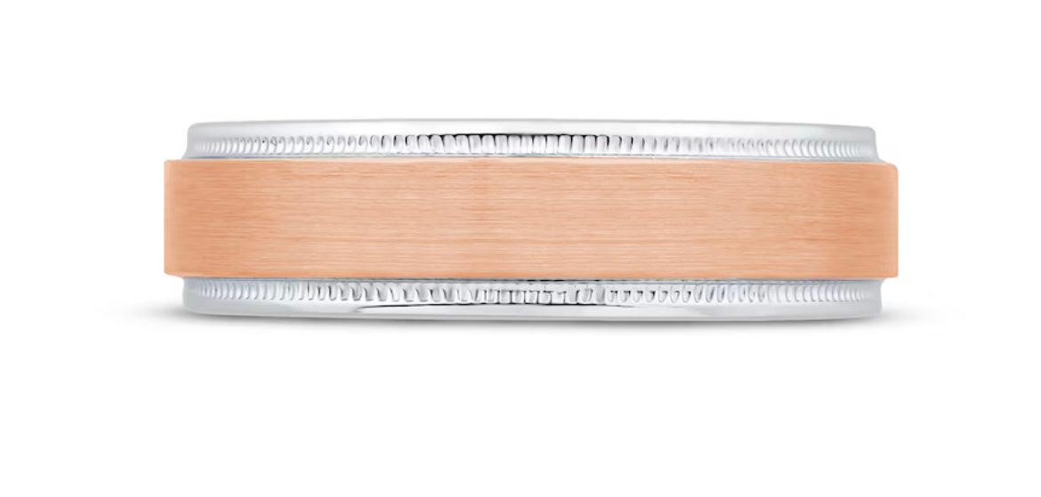 8mm Solid Gold Wedding Band for Men and Women Flat Brushed | AT-8010