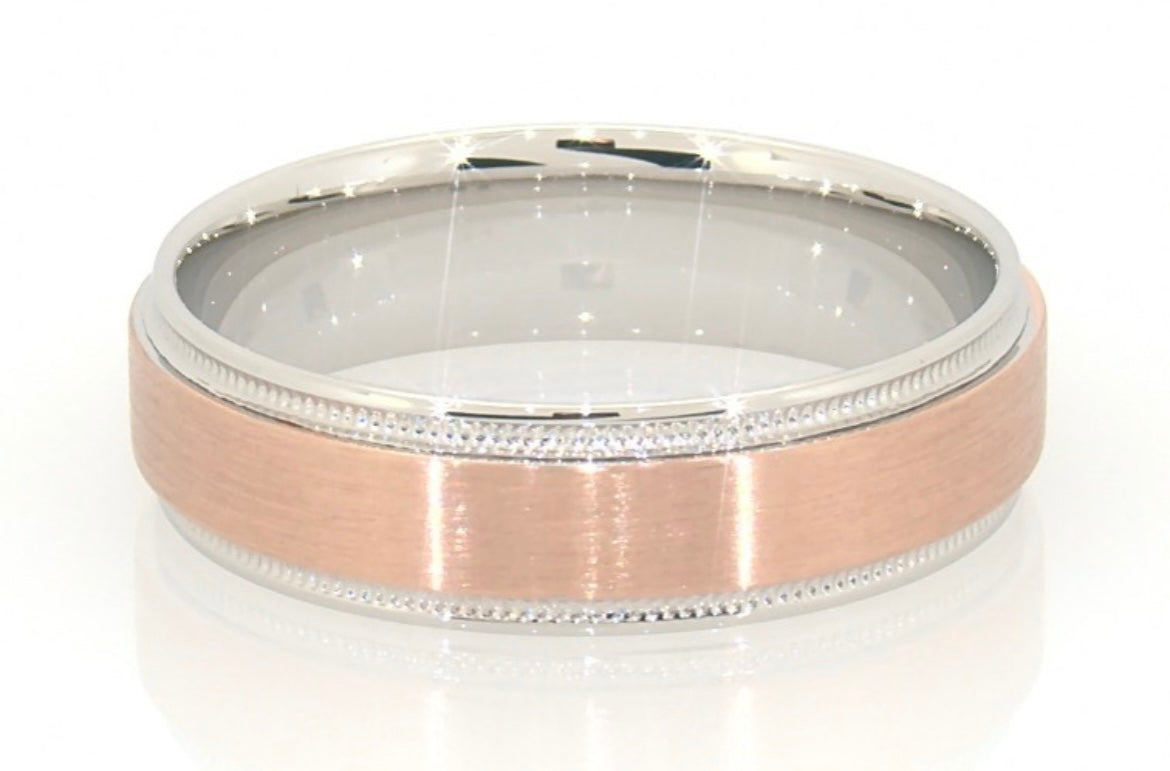 8mm Solid Gold Wedding Band for Men and Women Flat Brushed | AT-8010