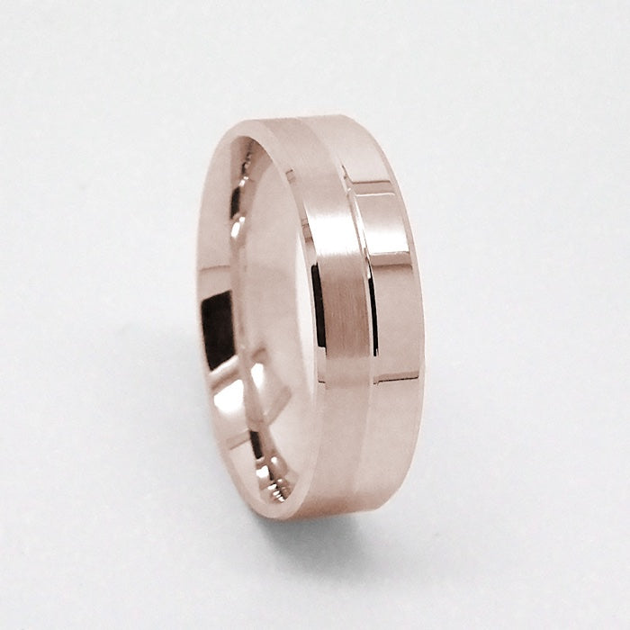 6mm Gold Brushed and Polished Wedding Band for Men and Women | 6555