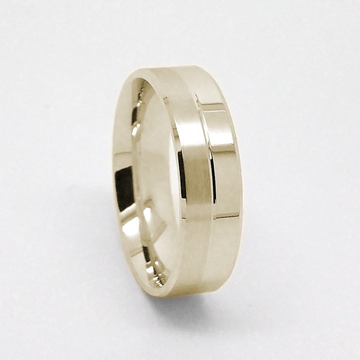 6mm Gold Brushed and Polished Wedding Band for Men and Women | 6555