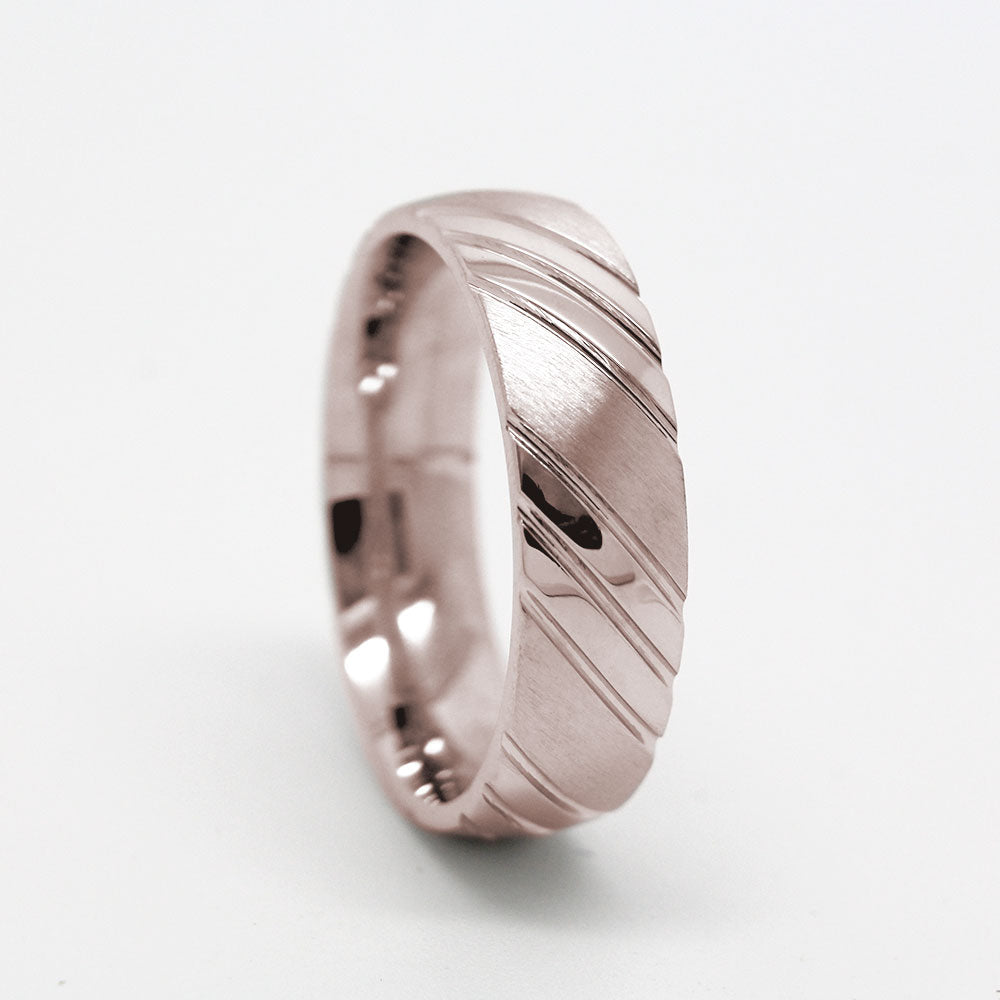 6mm Gold Low Dome Wedding Band for Men and Women | T-0002