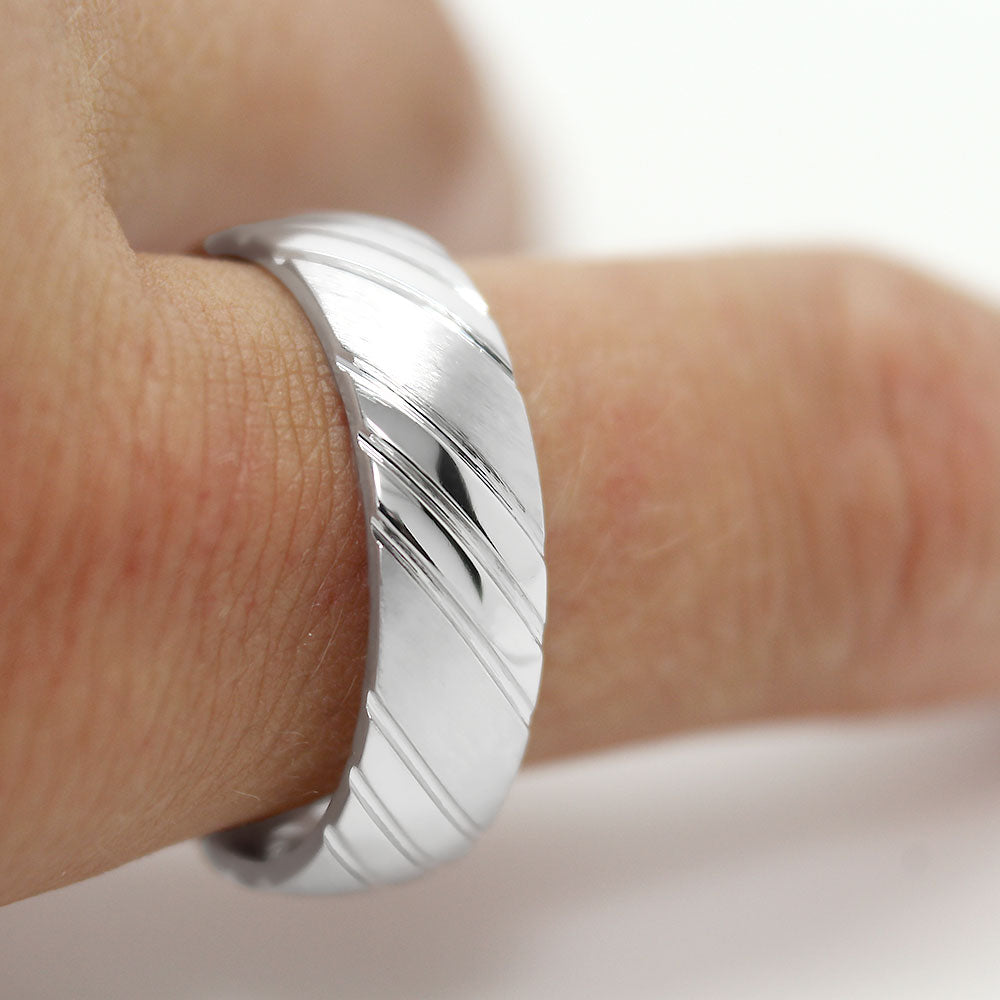 6mm 925 Silver Low Dome Wedding Band for Men and Women | T-0002