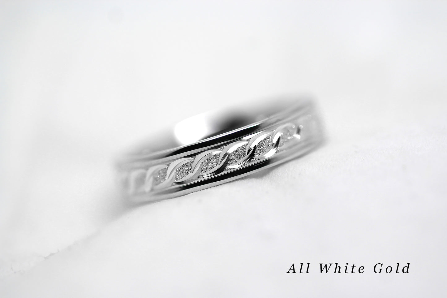 4mm Gold Wedding Band with Milgrain and Infinity Design for Women and Men | AT-0005