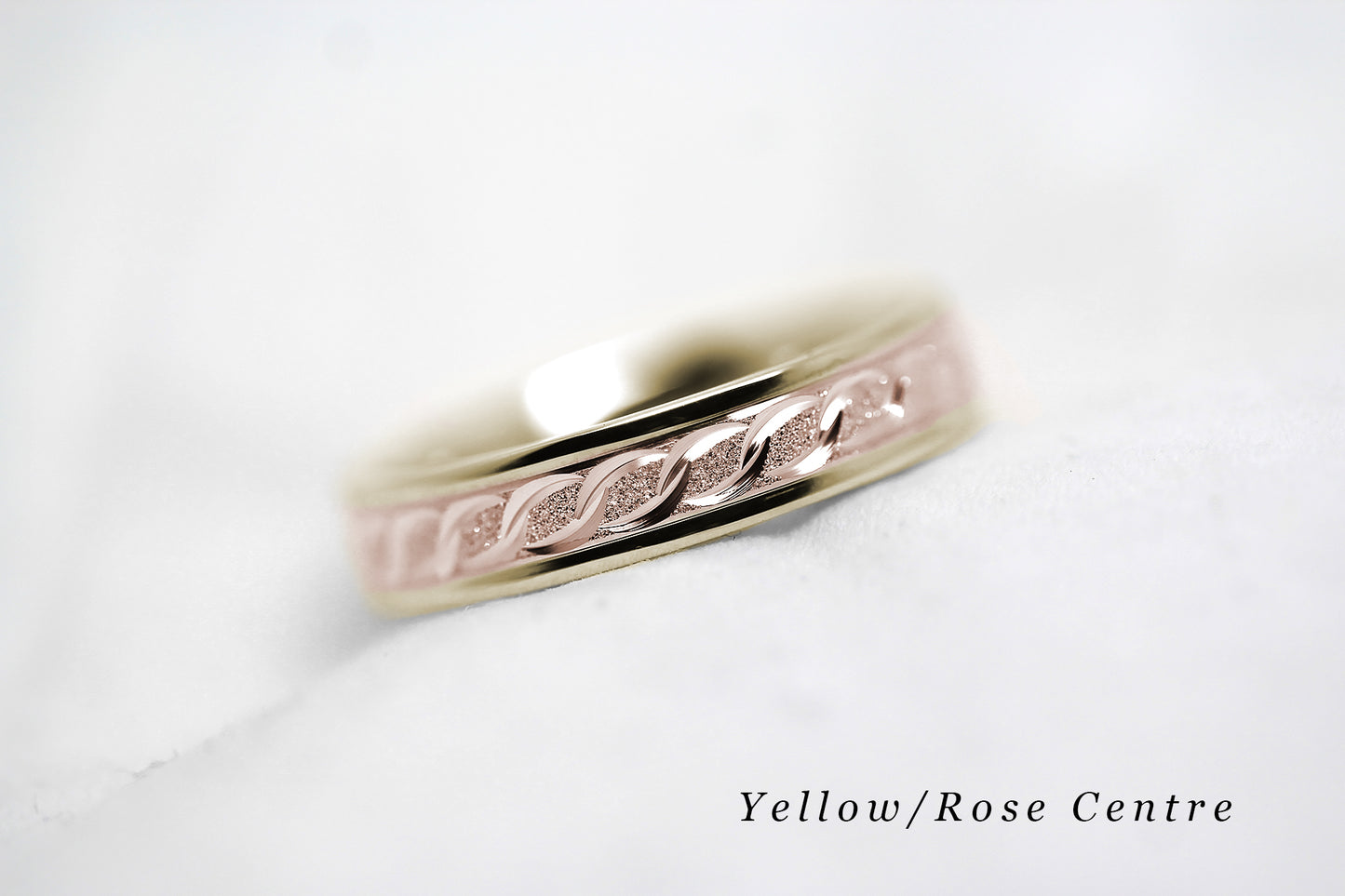 4mm Gold Wedding Band with Milgrain and Infinity Design for Women and Men | AT-0005