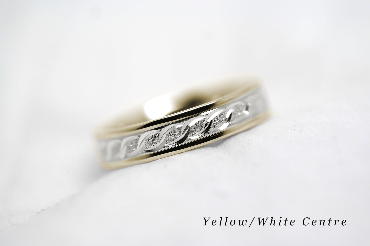 4mm Gold Wedding Band with Milgrain and Infinity Design for Women and Men | AT-0005