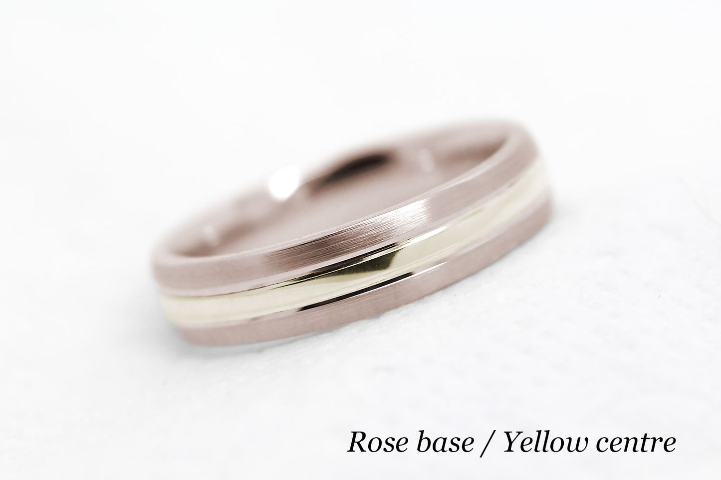4mm Gold Brushed and Polished Wedding Band for Women and Men | T-0012