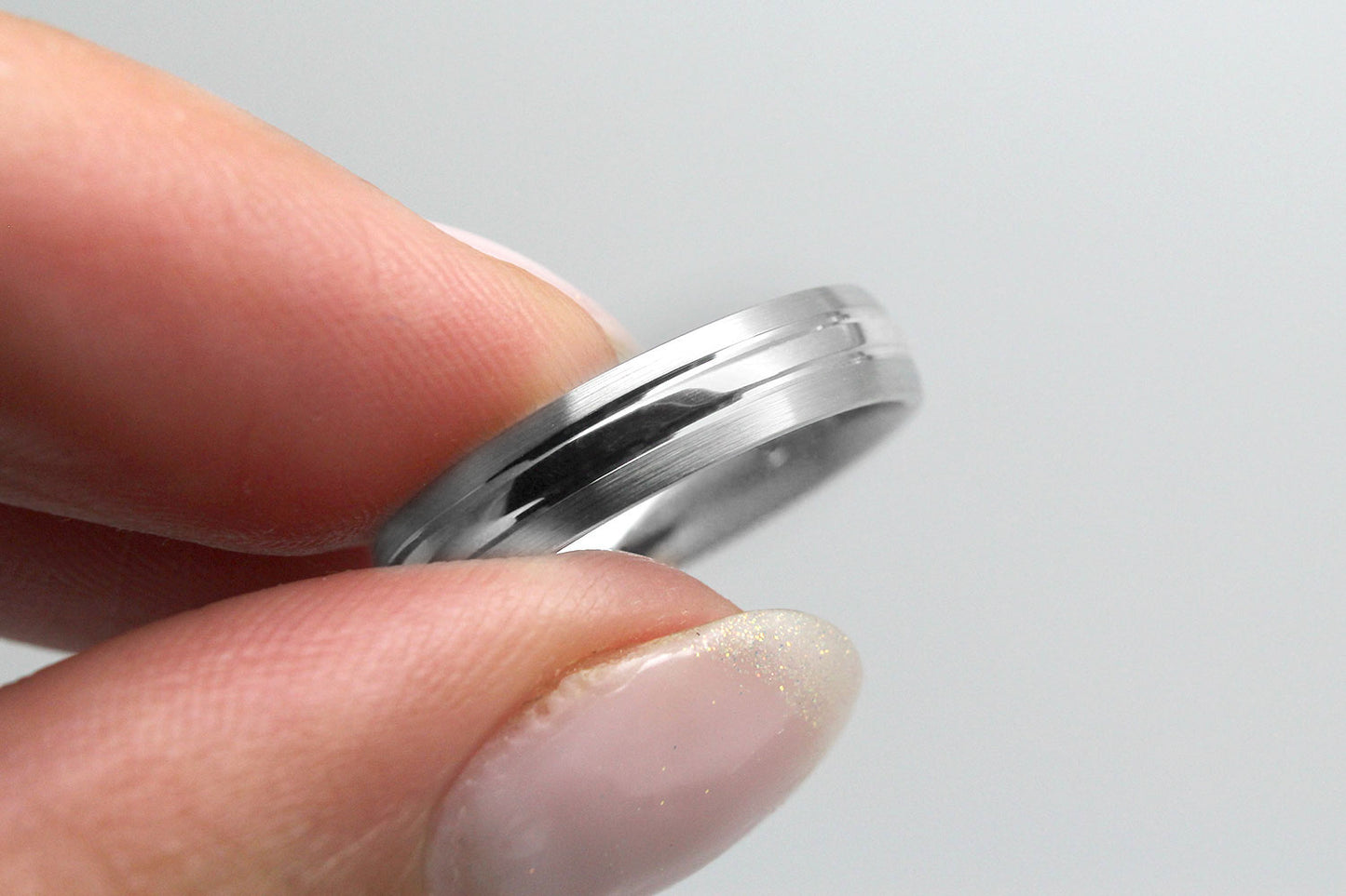 4mm 925 Silver Brushed and Polished Wedding Band for Men and Women | T-0012