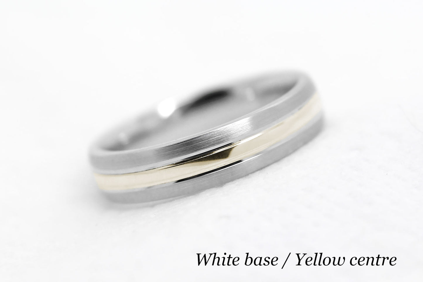 4mm Gold Brushed and Polished Wedding Band for Women and Men | T-0012