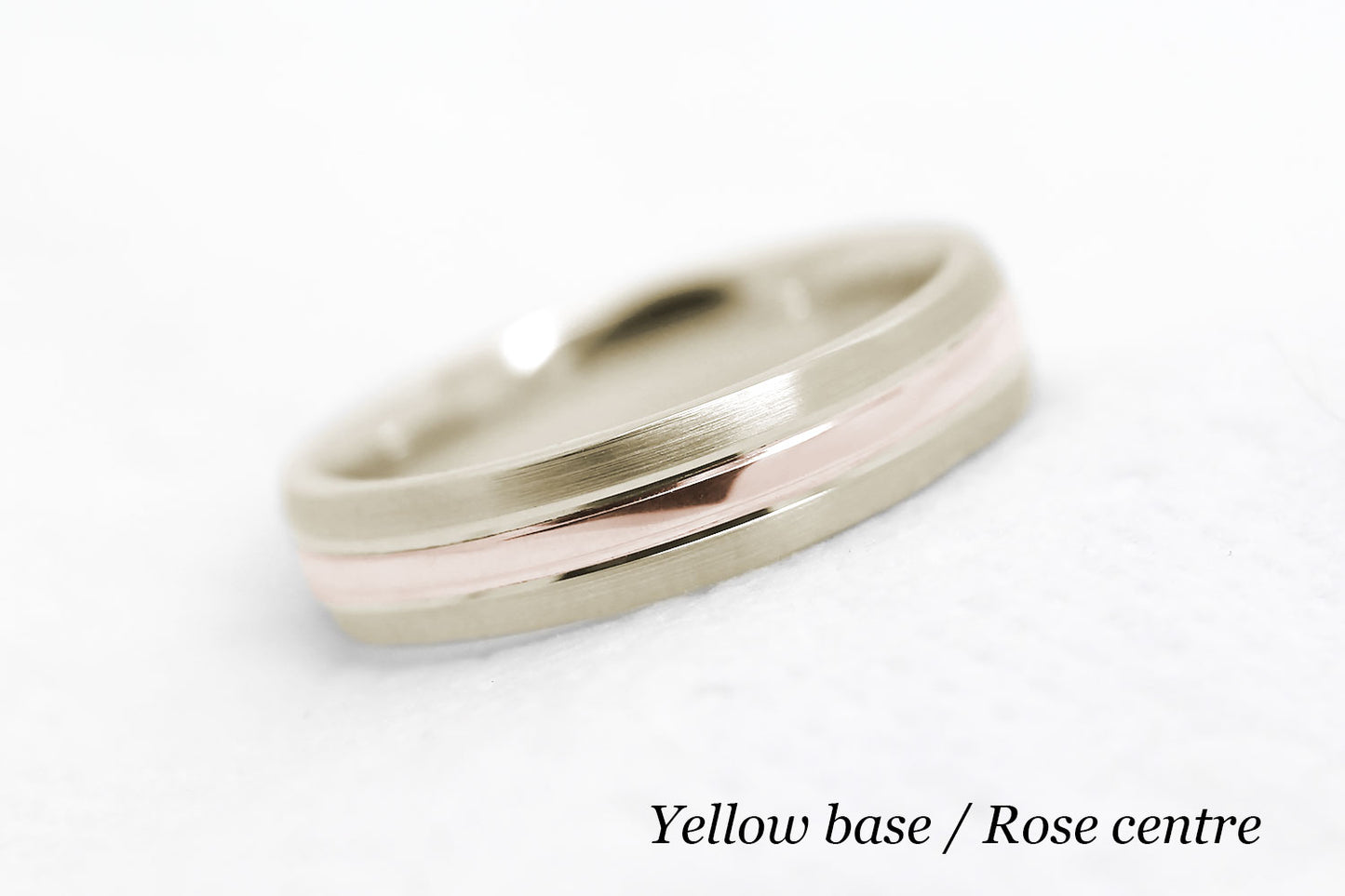 4mm Gold Brushed and Polished Wedding Band for Women and Men | T-0012