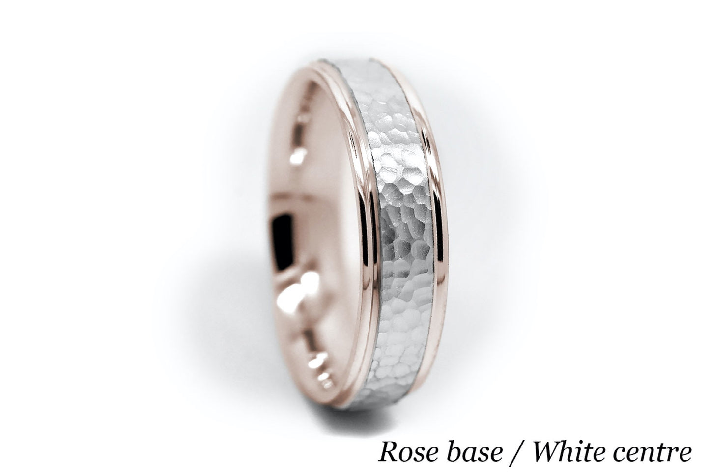 6mm Gold Classic Hammered Wedding Band for Men and Women | 0015