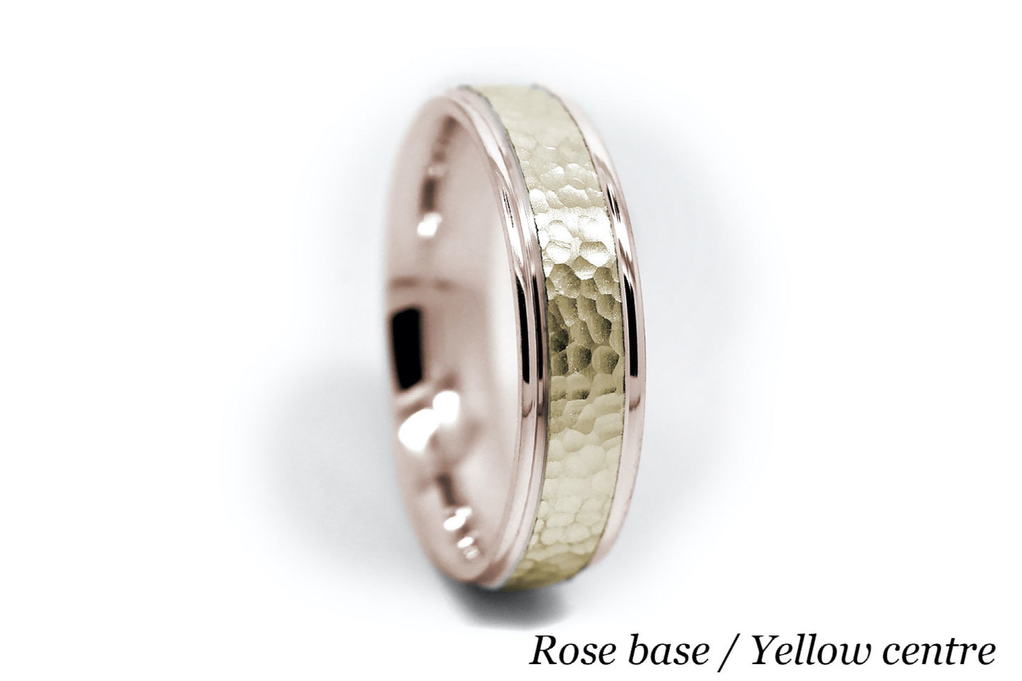6mm Gold Classic Hammered Wedding Band for Men and Women | 0015