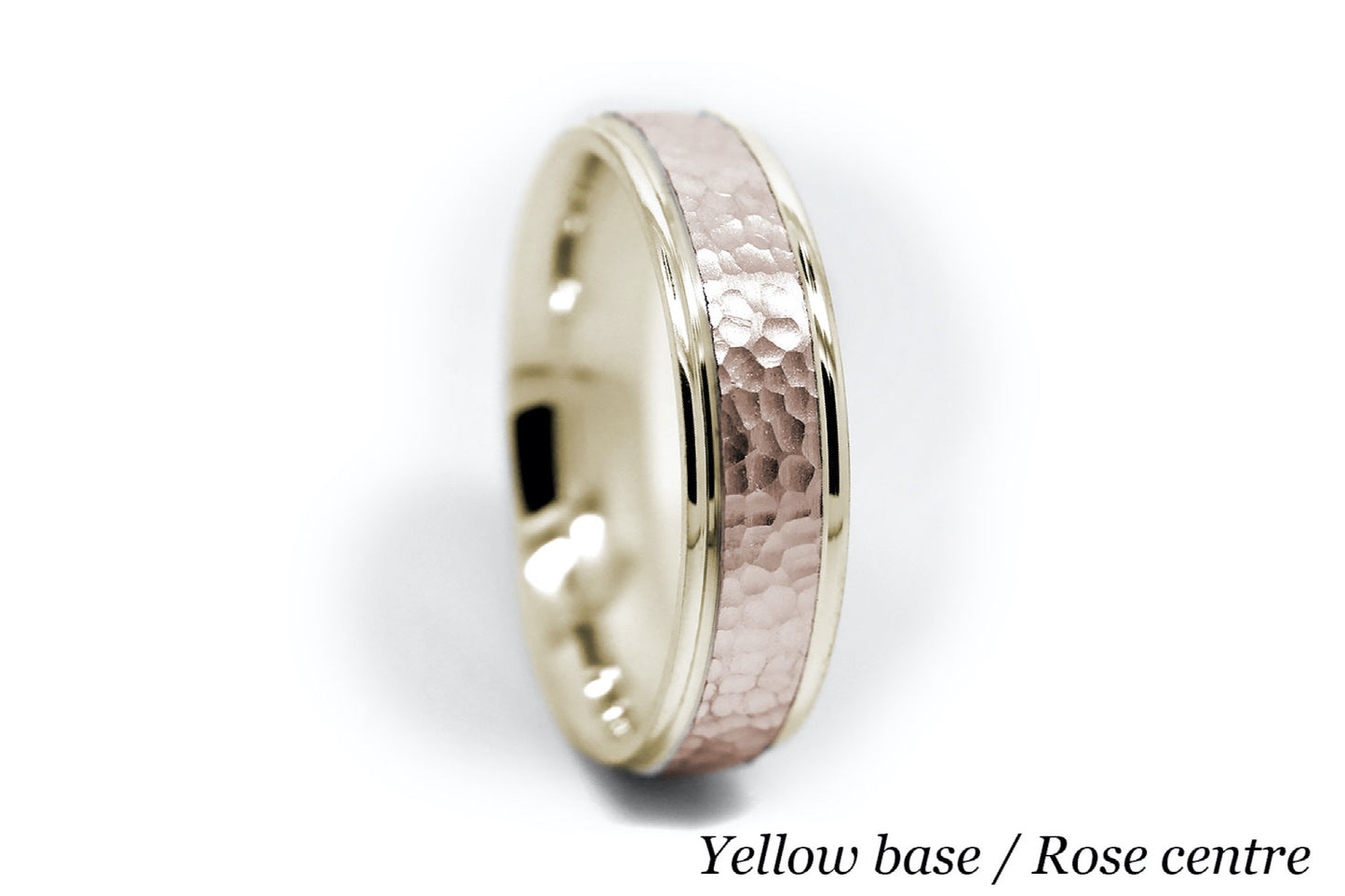 6mm Gold Classic Hammered Wedding Band for Men and Women | 0015