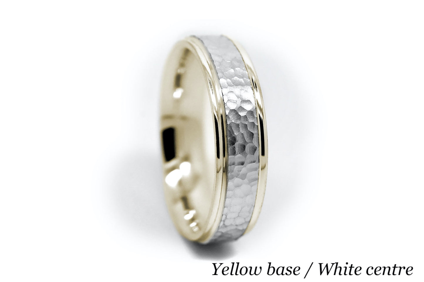6mm Gold Classic Hammered Wedding Band for Men and Women | 0015