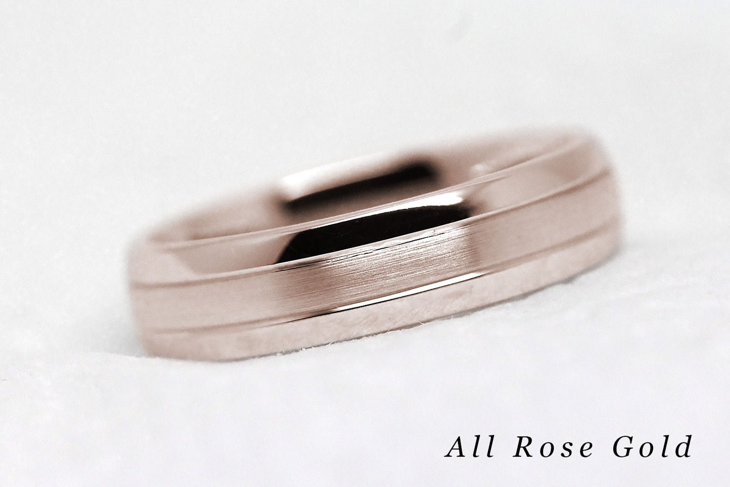 5mm Gold Polished and Brushed Simple Wedding Band for Men and Women | AT-0017