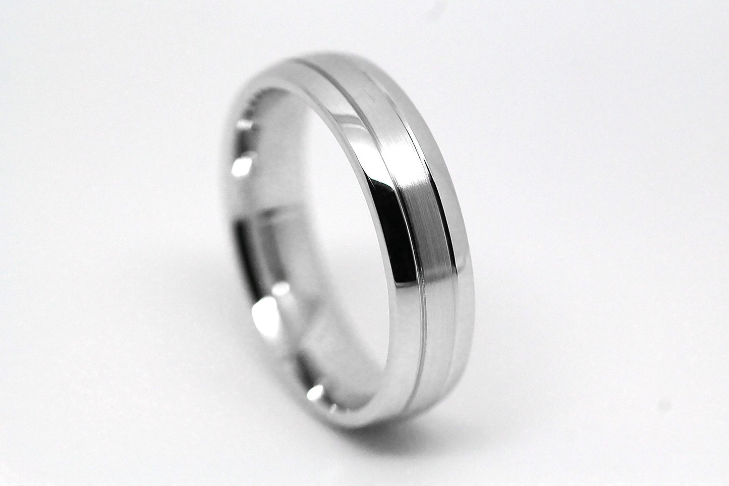 5mm 925 Silver Polished and Brushed Simple Wedding Band for Men and Women | AT-0017