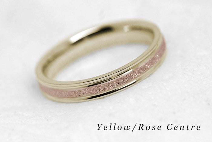 3mm Gold Sparkly Wedding Band for Women and Men | AT-0020