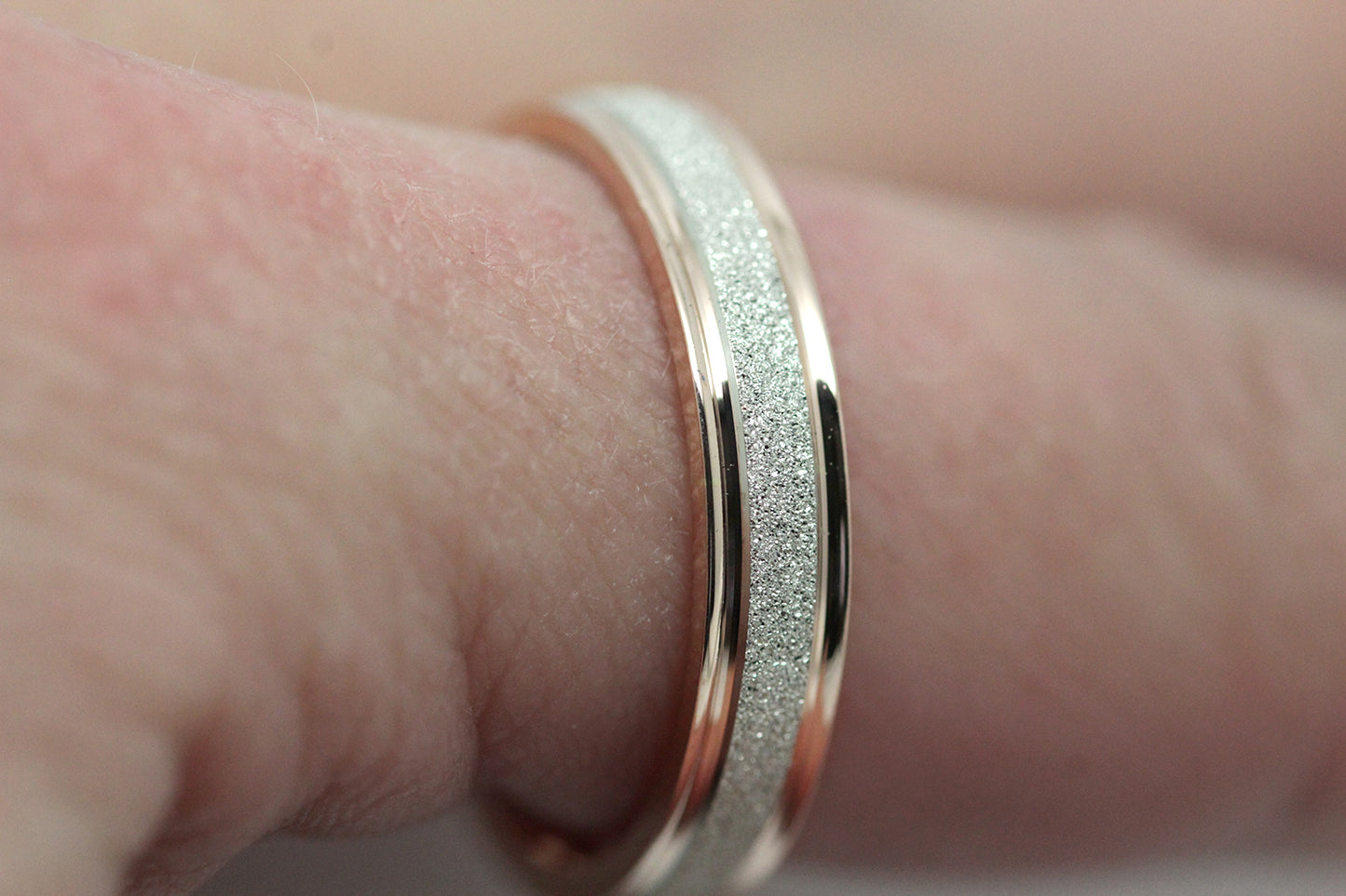 4mm Gold Sparkly Wedding Band for Women and Men | AT-0020