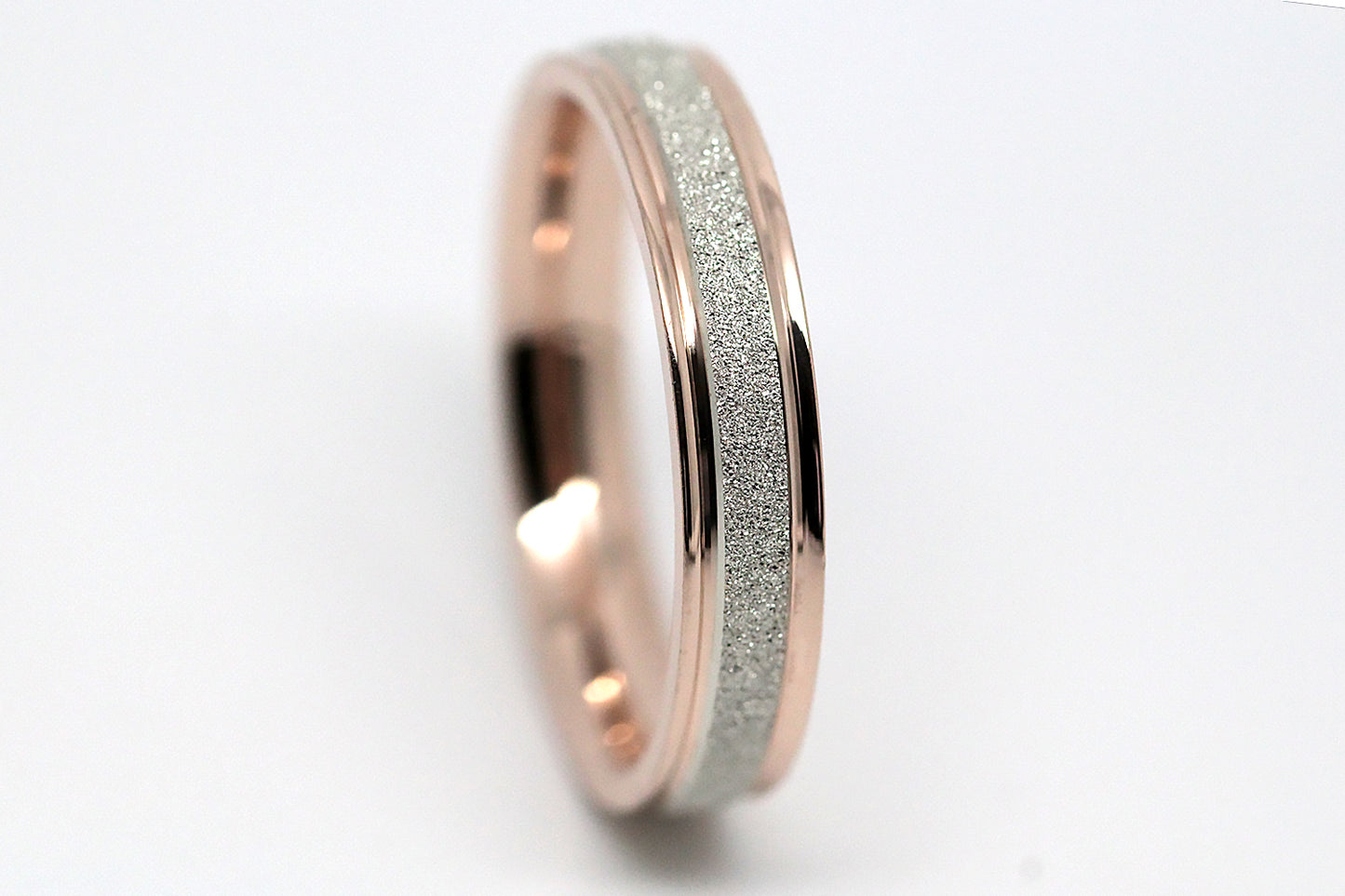4mm Gold Sparkly Wedding Band for Women and Men | AT-0020