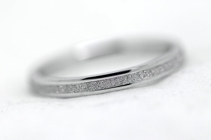 sparkly silver wedding ring