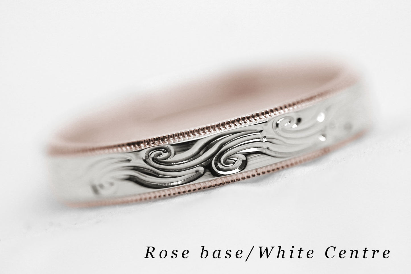 4mm Gold Wedding Band with Swirls Design for Men and Women | AT-6242