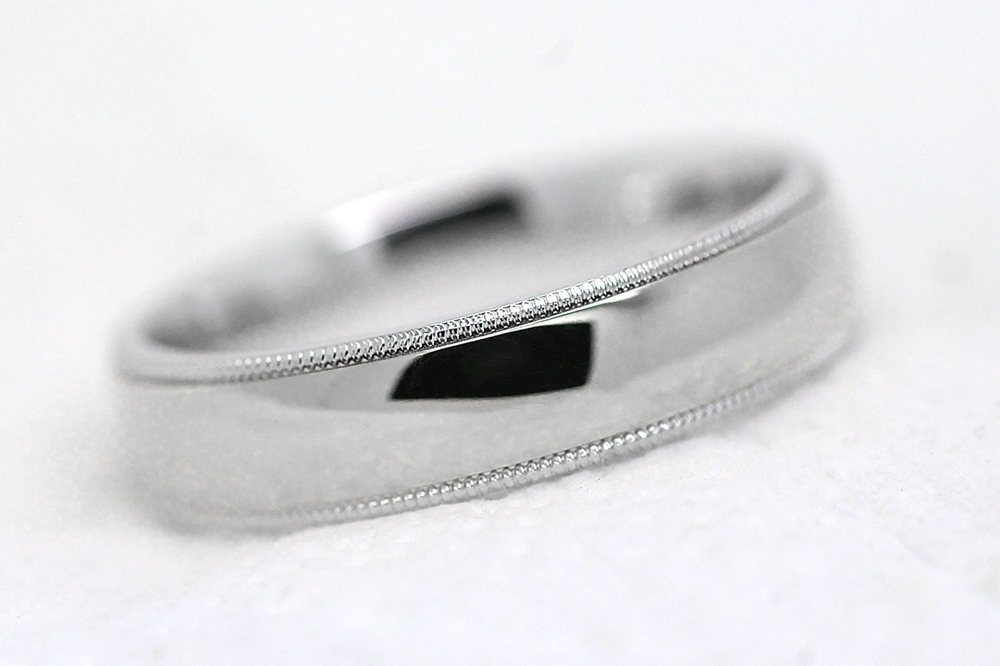 5mm 925 Silver Plain Polished with milgrain Wedding Band for Men and Women | AT-0026