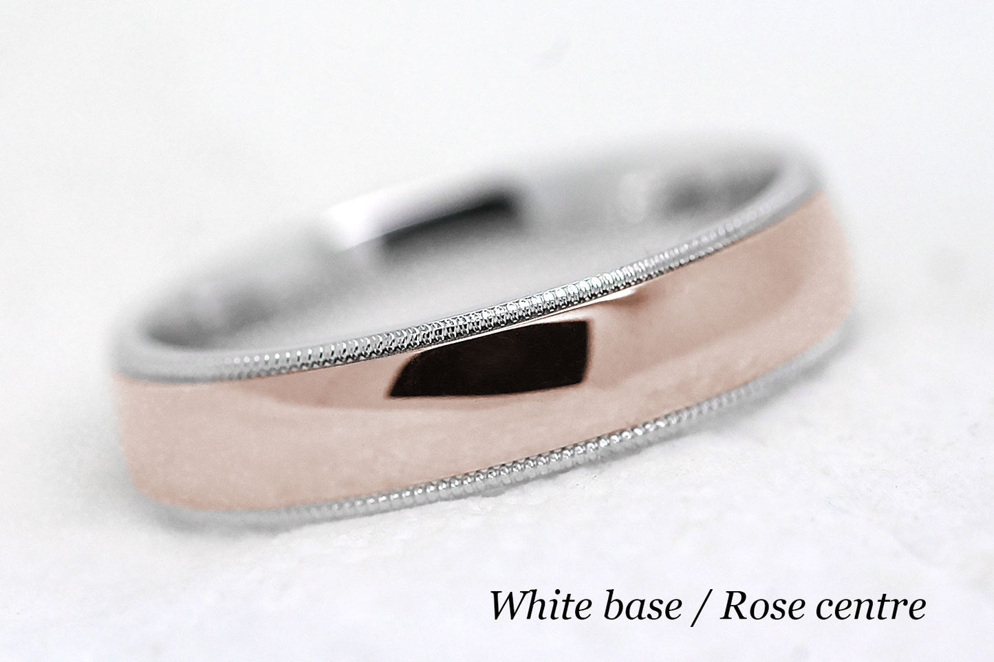 5mm Gold Plain Polished with Milgrain Wedding Band for Men and Women | AT-0026