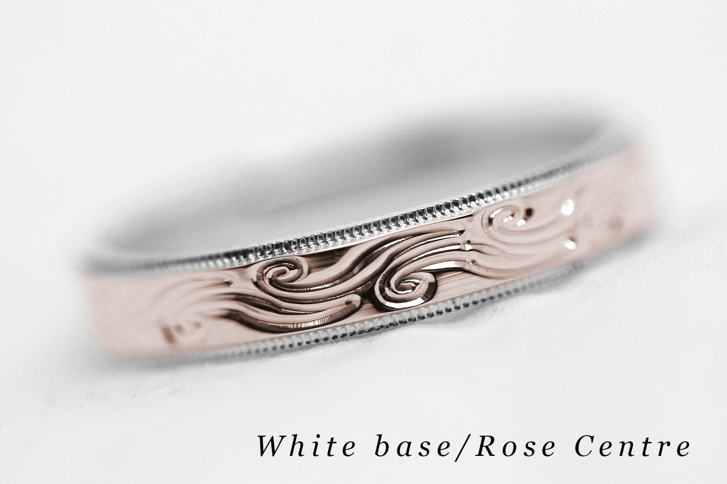 4mm Gold Wedding Band with Swirls Design for Men and Women | AT-6242