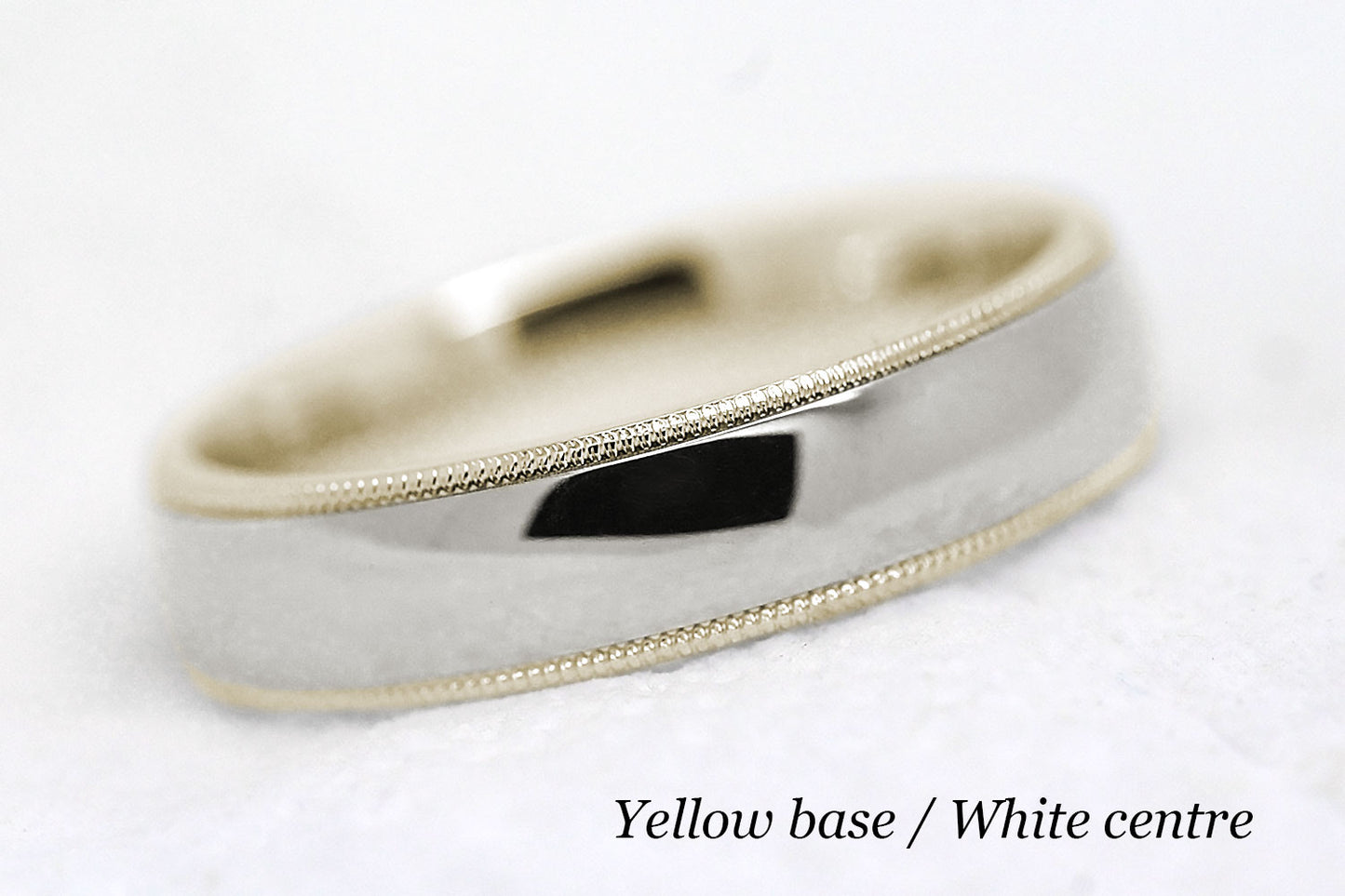 5mm Gold Plain Polished with Milgrain Wedding Band for Men and Women | AT-0026