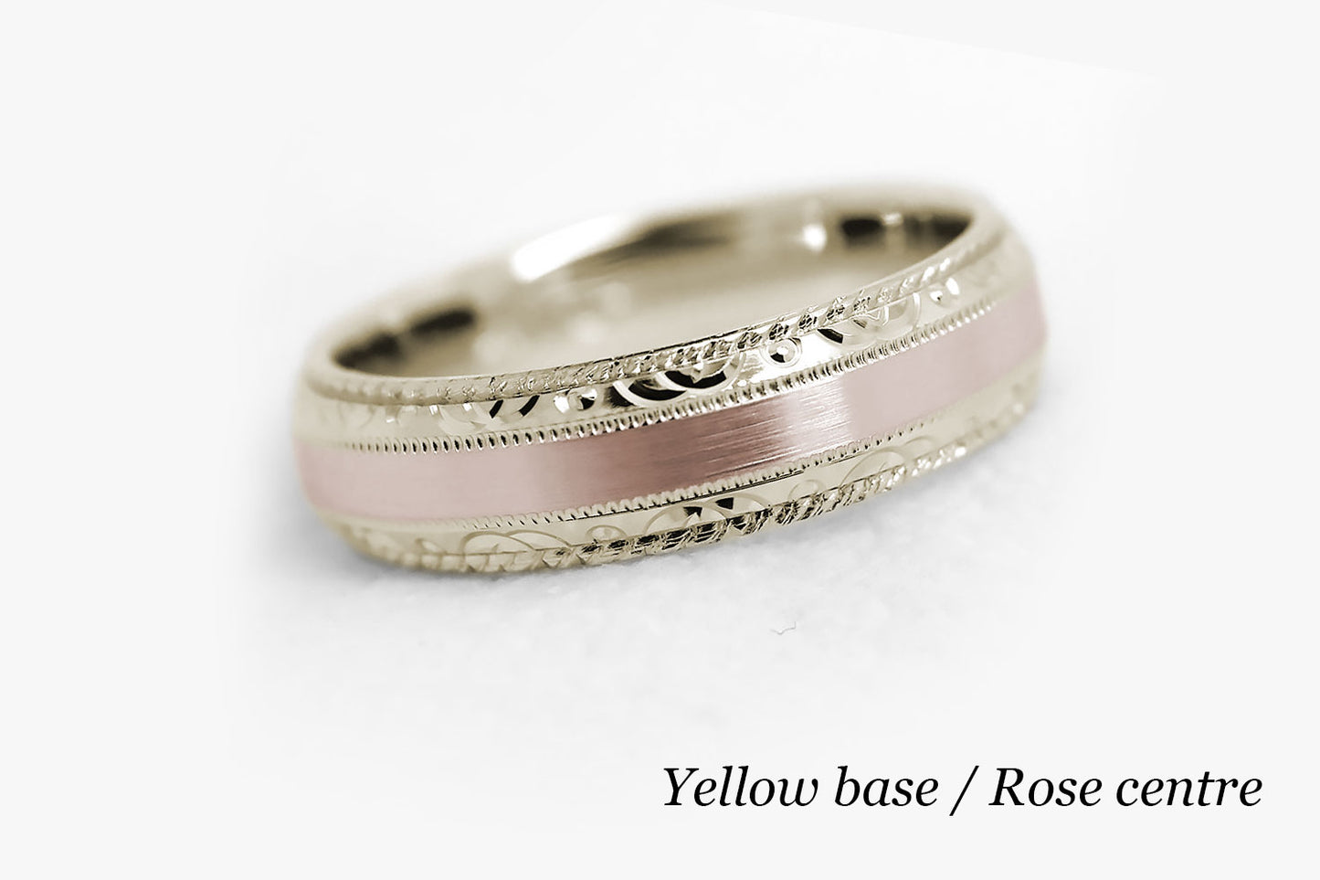 5mm Gold Filigree Edge Design with Twisted Milgrain Wedding Band for Men and Women | AT-0028