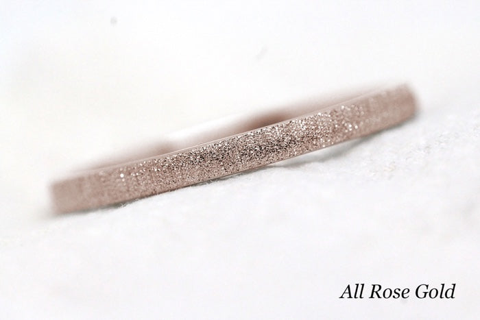 3mm Gold Sparkly Wedding Band for Women