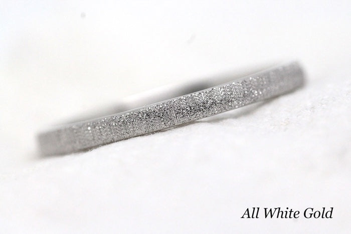 3mm Gold Sparkly Wedding Band for Women